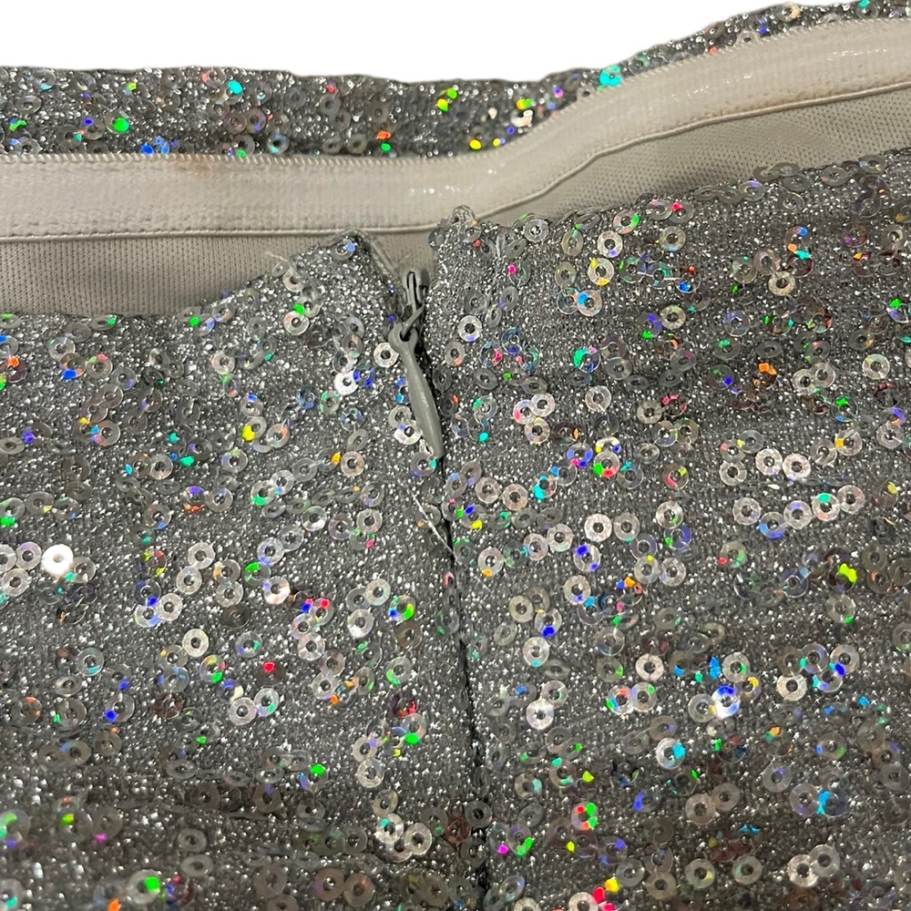 Silver Sequin Mini Dress - Women’s Size Small - Picture 5 of 5